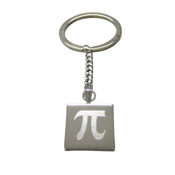 Etched Mathematical Pi Symbol Keychain - Picture 1 of 2
